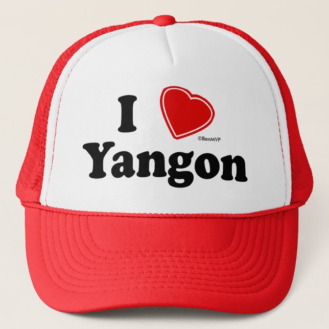 I Love Yangon Trucker Hat (Front)