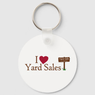 I Love Yard Sales Key Ring