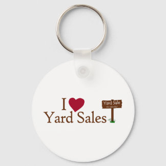 I Love Yard Sales Key Ring