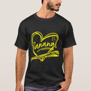 I Love Yellow Banana Baseball for Summer T-Shirt