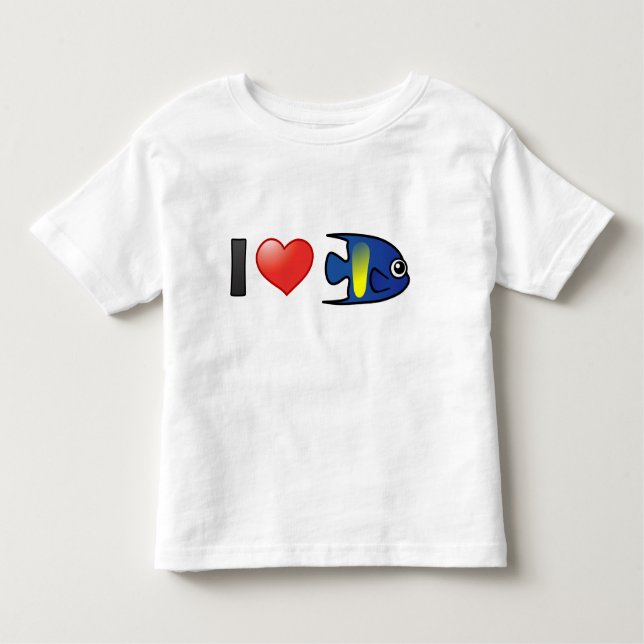 I Love Yellowbar Angelfish Toddler T-Shirt (Front)