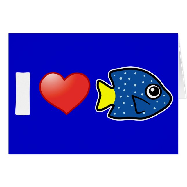 I Love Yellowtail Damselfish (Front Horizontal)