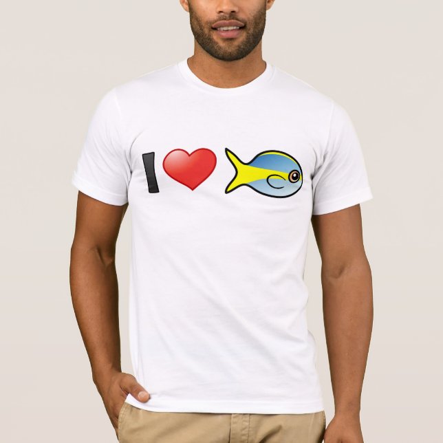 I Love Yellowtail Snapper T-Shirt (Front)