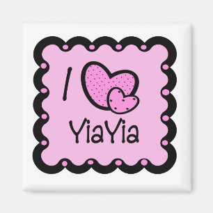 I Love YiaYia Cute T-Shirt Magnet