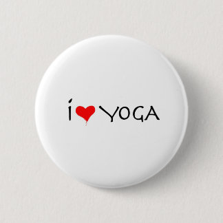 i love yoga 6 cm round badge