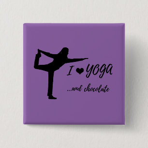 I love yoga and chocolate badge