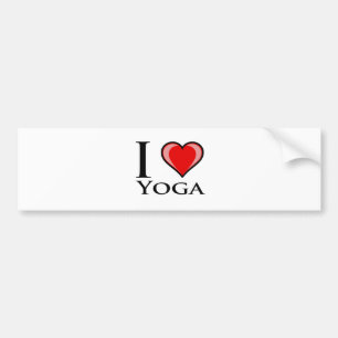 I Love Yoga Bumper Sticker