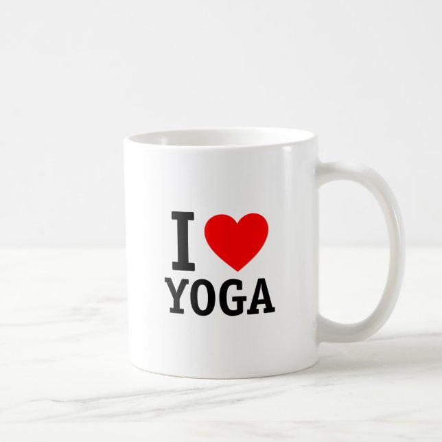 I Love Yoga Coffee Mug (Right)