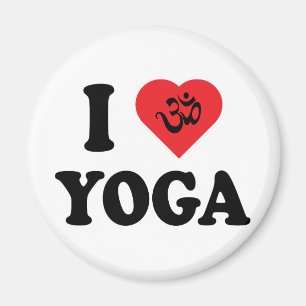I Love Yoga Gift Magnet
