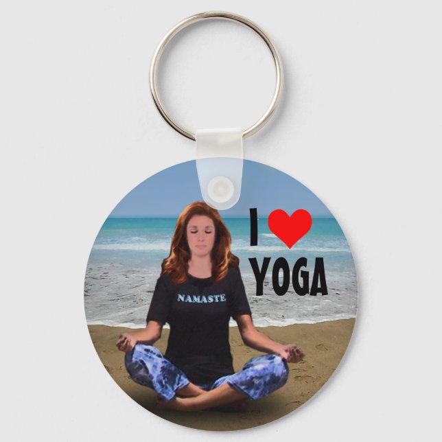 I love Yoga Key Ring (Front)