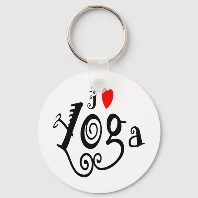 I Love Yoga Key Ring (Front)