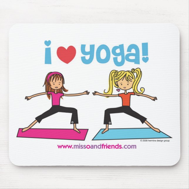 i love yoga mouse pad (Front)