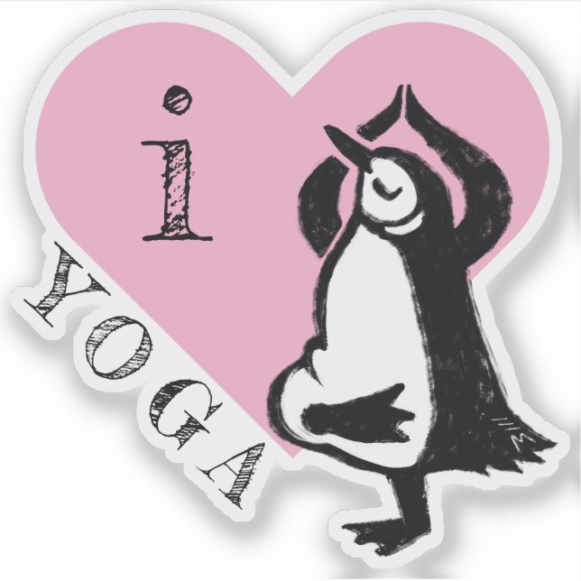 I Love Yoga Penguin (Front)