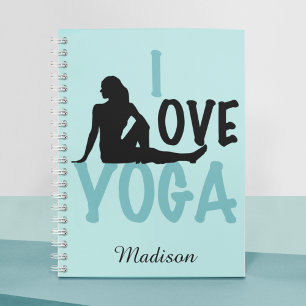 I Love Yoga Personalised Spiral Notebook