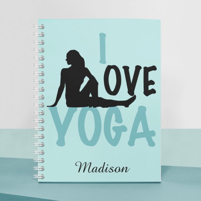 I Love Yoga Personalised Spiral Notebook (Creator Uploaded)