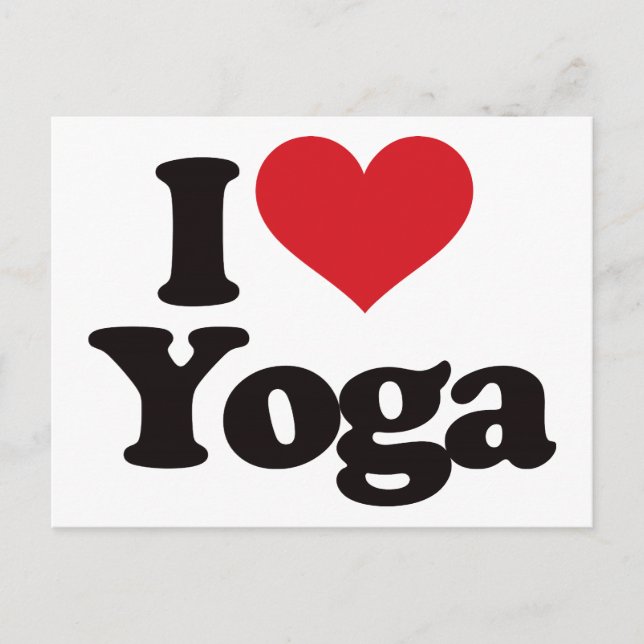 I Love Yoga Postcard (Front)