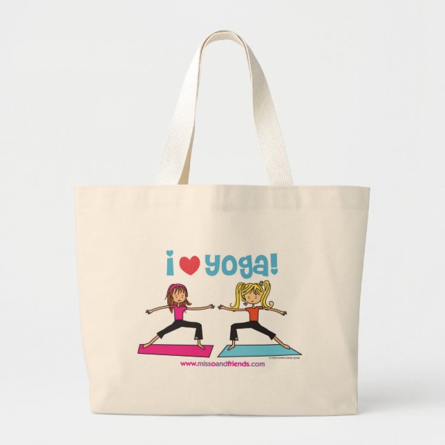 I love Yoga tote bag (Front)