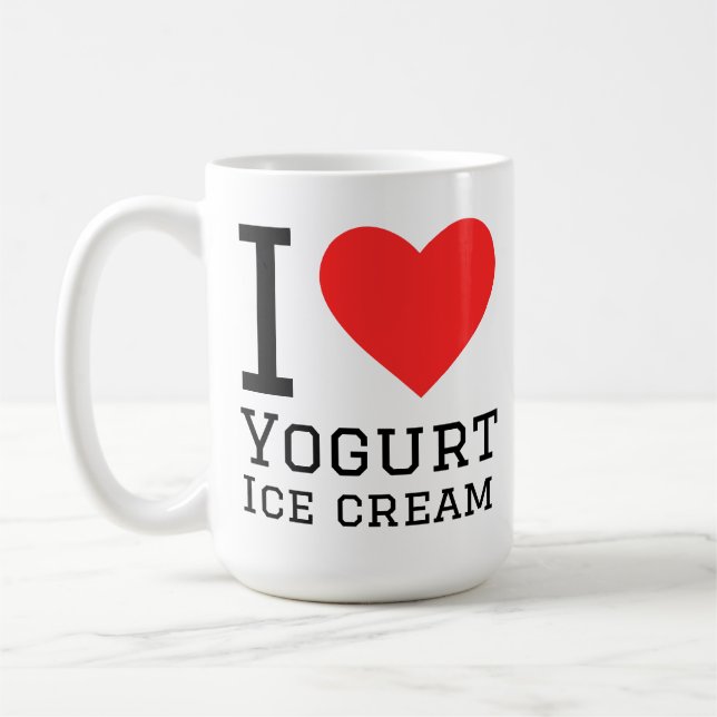 I love yogurt ice cream coffee mug (Left)