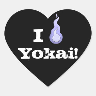 I Love Yokai! Heart Sticker