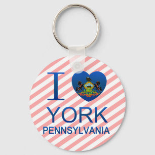 I Love York, PA Key Ring