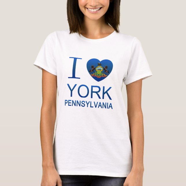 I Love York, PA T-Shirt (Front)