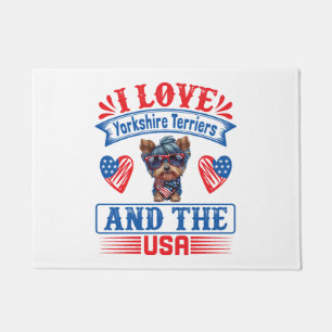 I love Yorkshire Terriers and the USA 01 Doormat