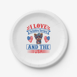 I love Yorkshire Terriers and the USA 01 Paper Plate