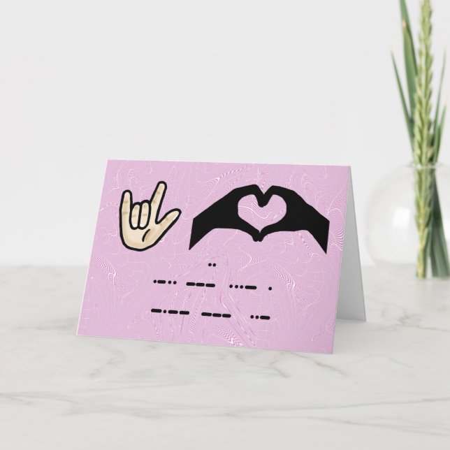 I Love You 3 Ways Card (Front)