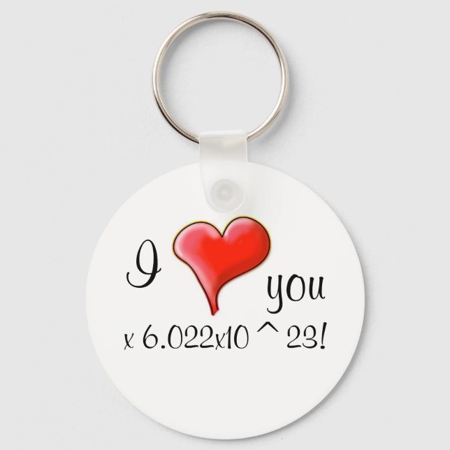 I love you 6.022x10^23! key ring (Front)