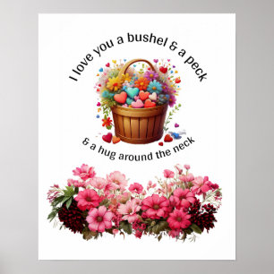 I love you a bushel and a peck poster