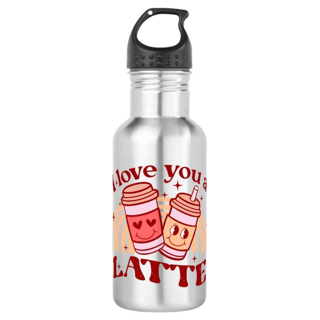 I Love You A Latte 532 Ml Water Bottle (Front)