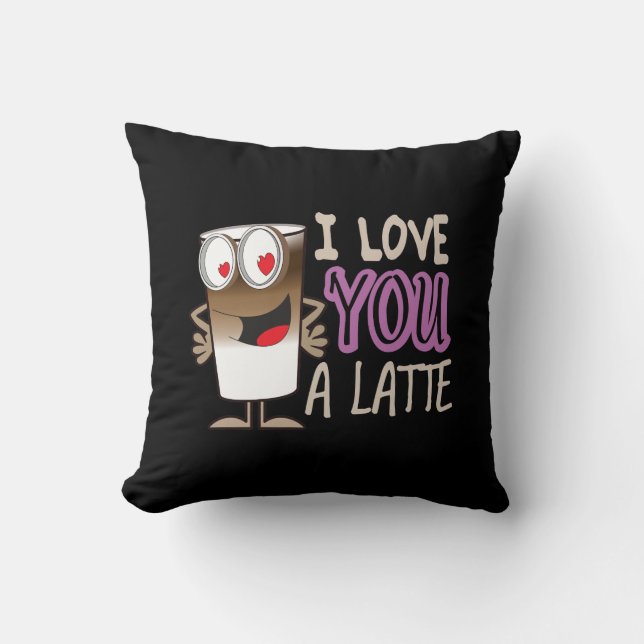 I Love You a Latte Cushion (Front)