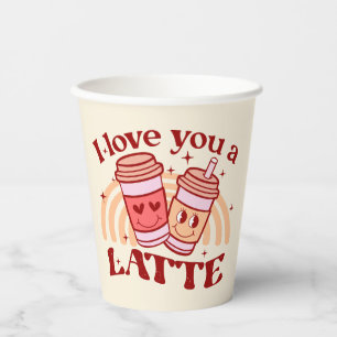 I Love You A Latte   Cute Coffee Cup Pun
