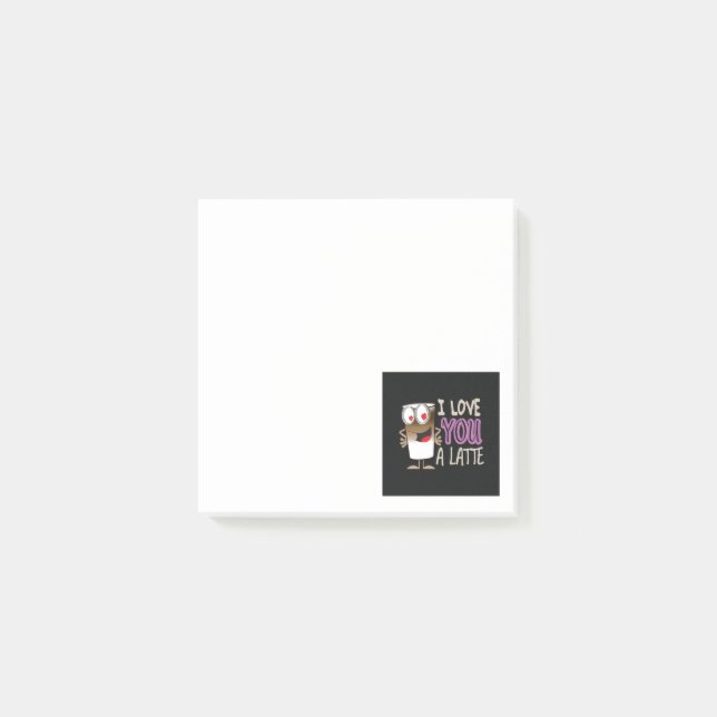I Love You a Latte Post-it Notes (Front)
