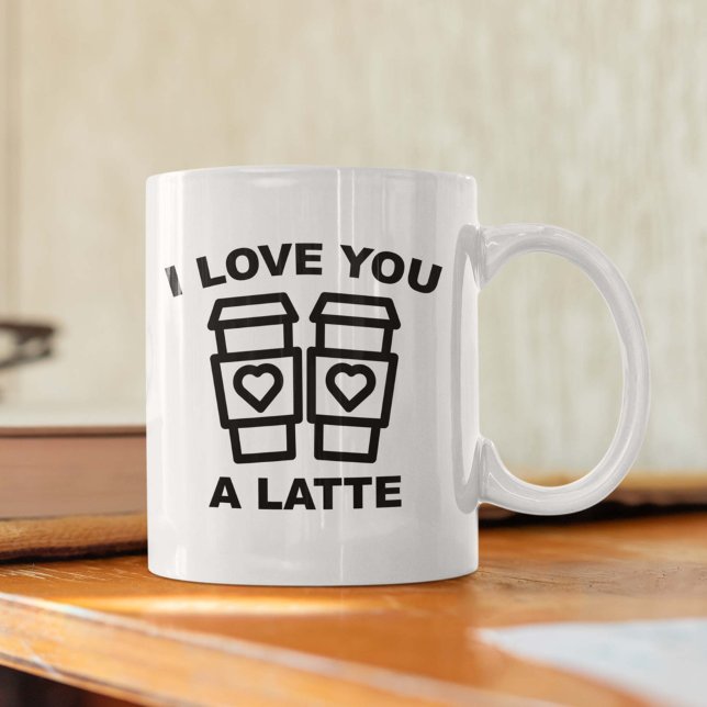 I Love You A Latte Two-Tone Coffee Mug (Creator Uploaded)