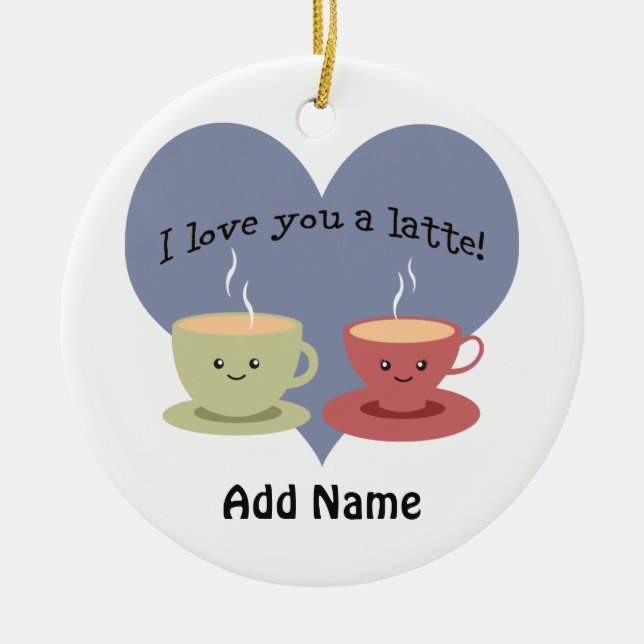 I love you a lot! ceramic tree decoration (Front)