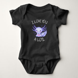 I love you a lotl Axolotl in love Baby Bodysuit