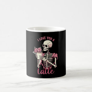 I love you a valentines day skeleton coffee mug