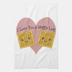 I Love You a Waffle Lot! Tea Towel