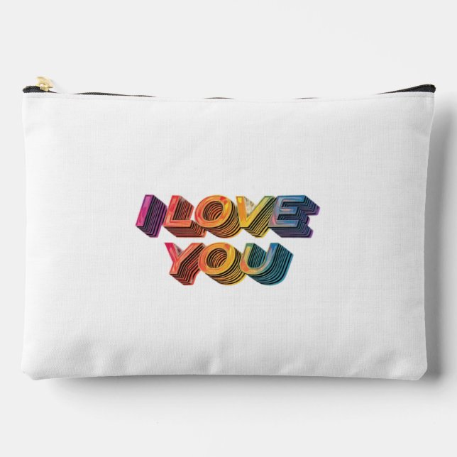"I LOVE YOU." ACCESSORY POUCH (Front)