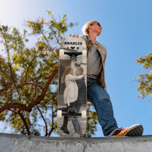 I Love You Add Your Own Photo Custom Name Skateboard