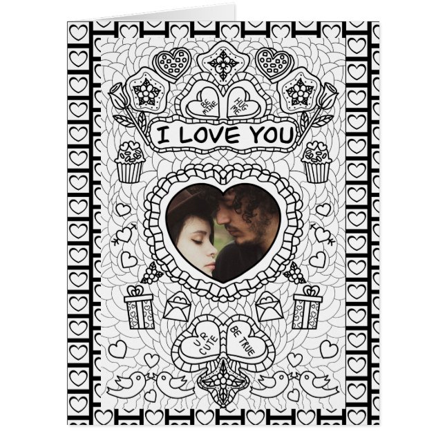I Love You | Adult Coloring | Valentine's Day  Car (Front)