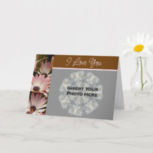I Love You African Daisies Flower Photo  Card