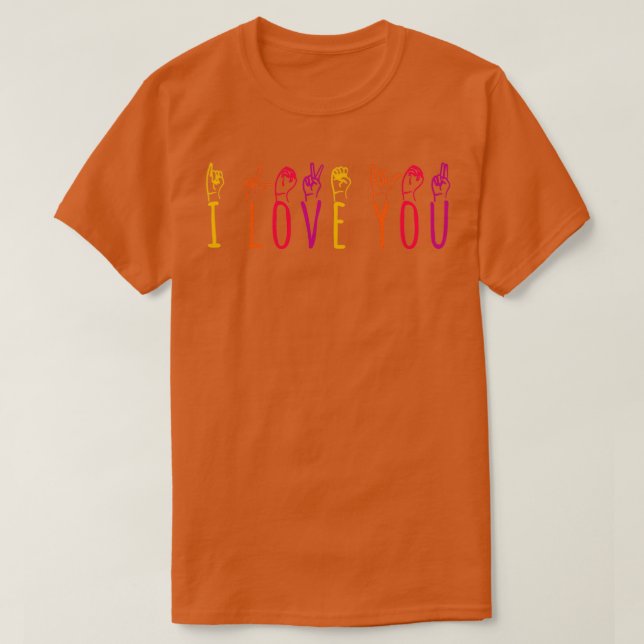 I love you ASL 12 T-Shirt (Design Front)