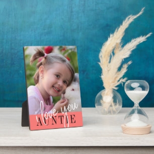 I Love You Auntie Custom Photo Plaque