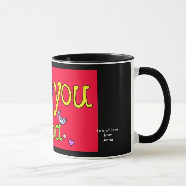 I Love You Baba to Personalise Mug (Right)