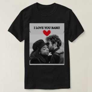 I Love You Babe Black Short-Sleeve Men's T-Shirt