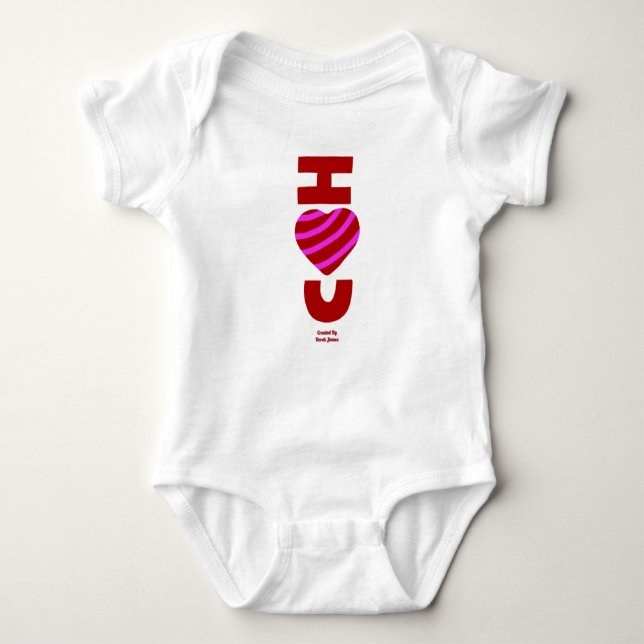 I Love You Baby Jersey Bodysuit (Front)