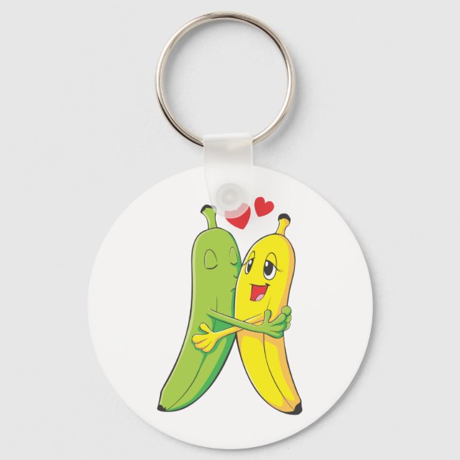 I Love You Bananas Key Ring (Front)