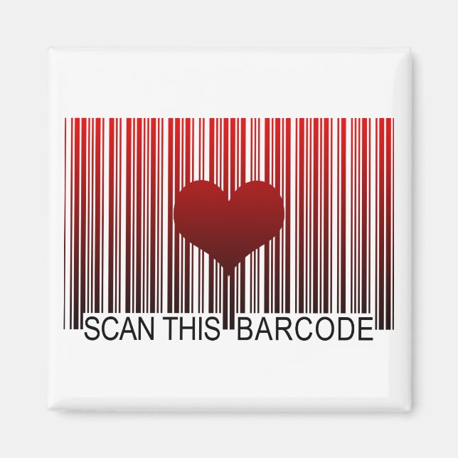 I LOVE YOU BARCODE MAGNET (Front)